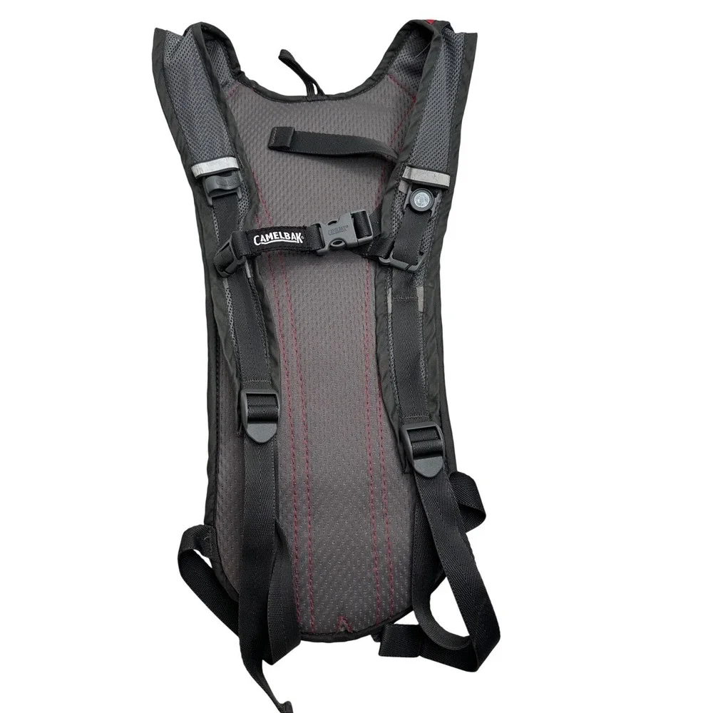 CamelBak Classic Hydration Pack Red Black Hiking Biking Backpack Reflective